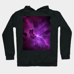 Bright Purple Nebula Space & Stars Hoodie